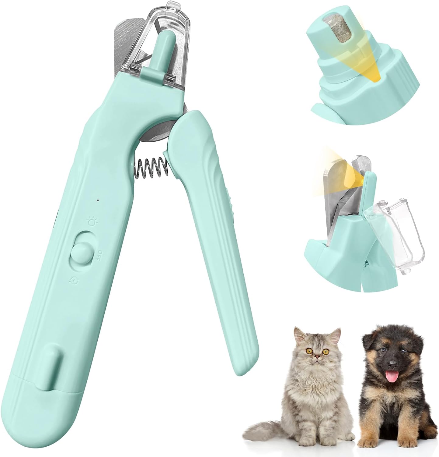 2-in-1 Pet Nail Trimmer & Grinder with LED Light