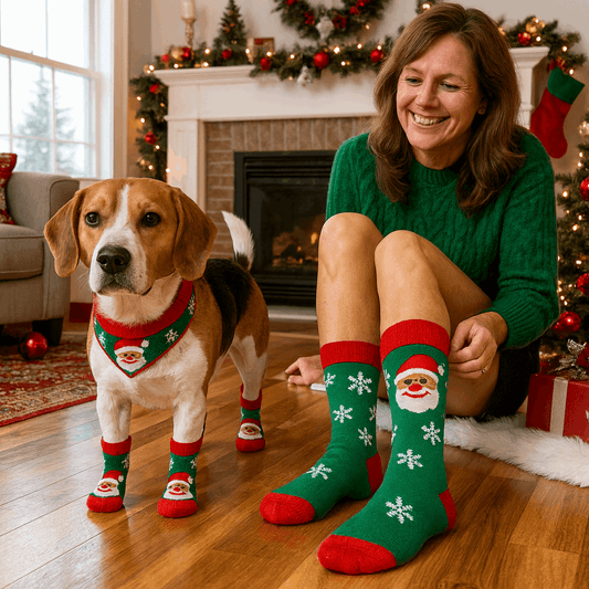 Matching Dog & Owner Christmas Socks