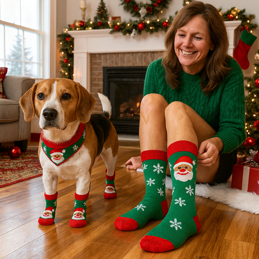 Matching Dog & Owner Christmas Socks