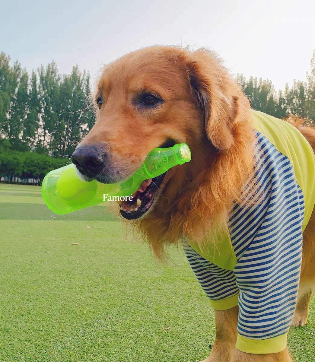 Rubber Bottle Squeaky Dog Toy | Interactive Dog Toy with Tennis Ball
