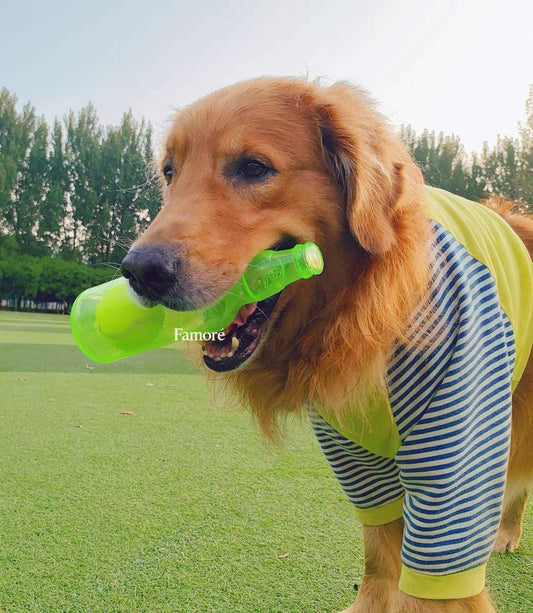 Rubber Bottle Squeaky Dog Toy | Interactive Dog Toy with Tennis Ball