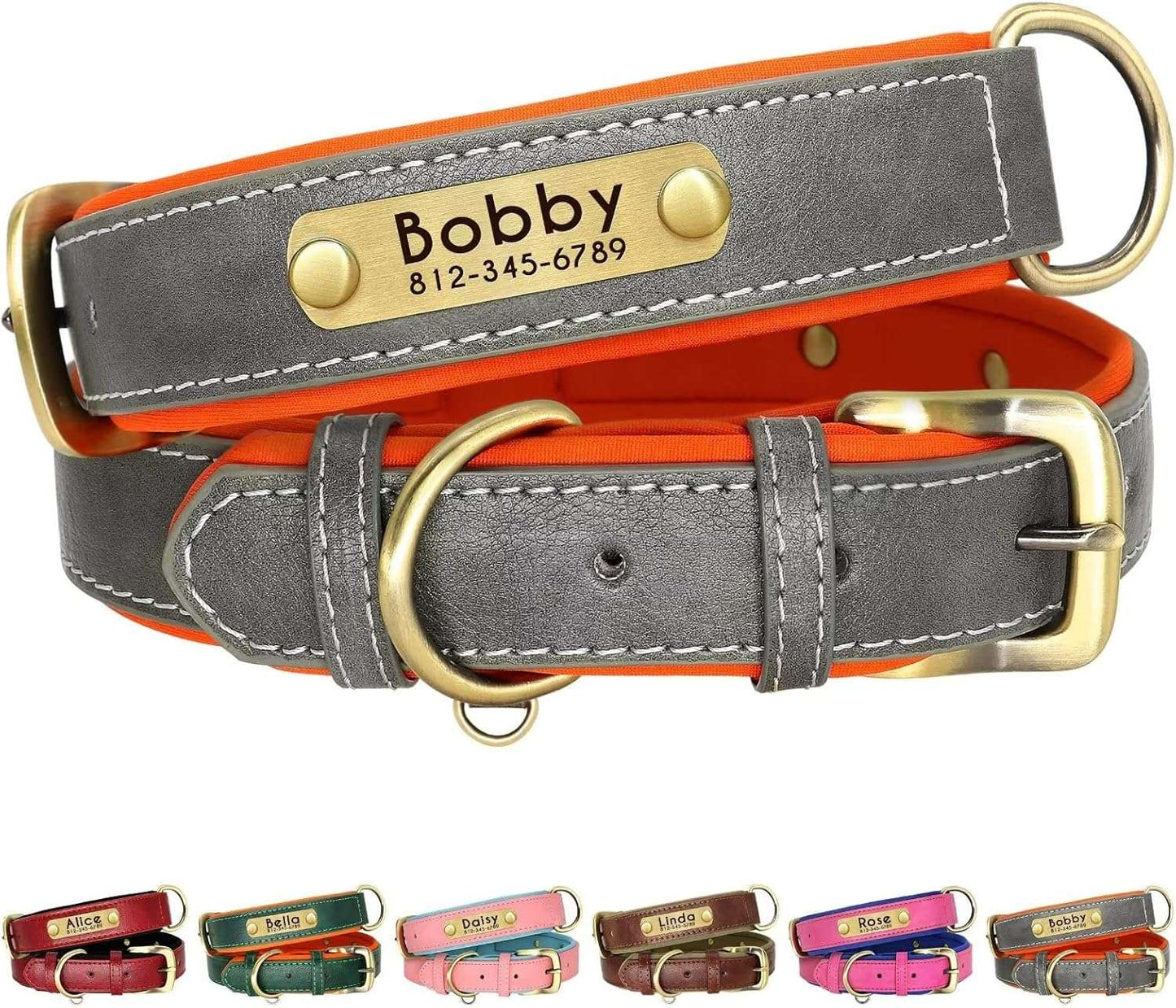 Personalized Leather Dog Collar