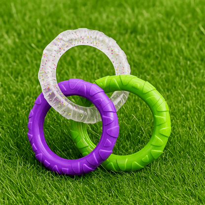 3-Ring Tug Dog Toy | Safe & Durable