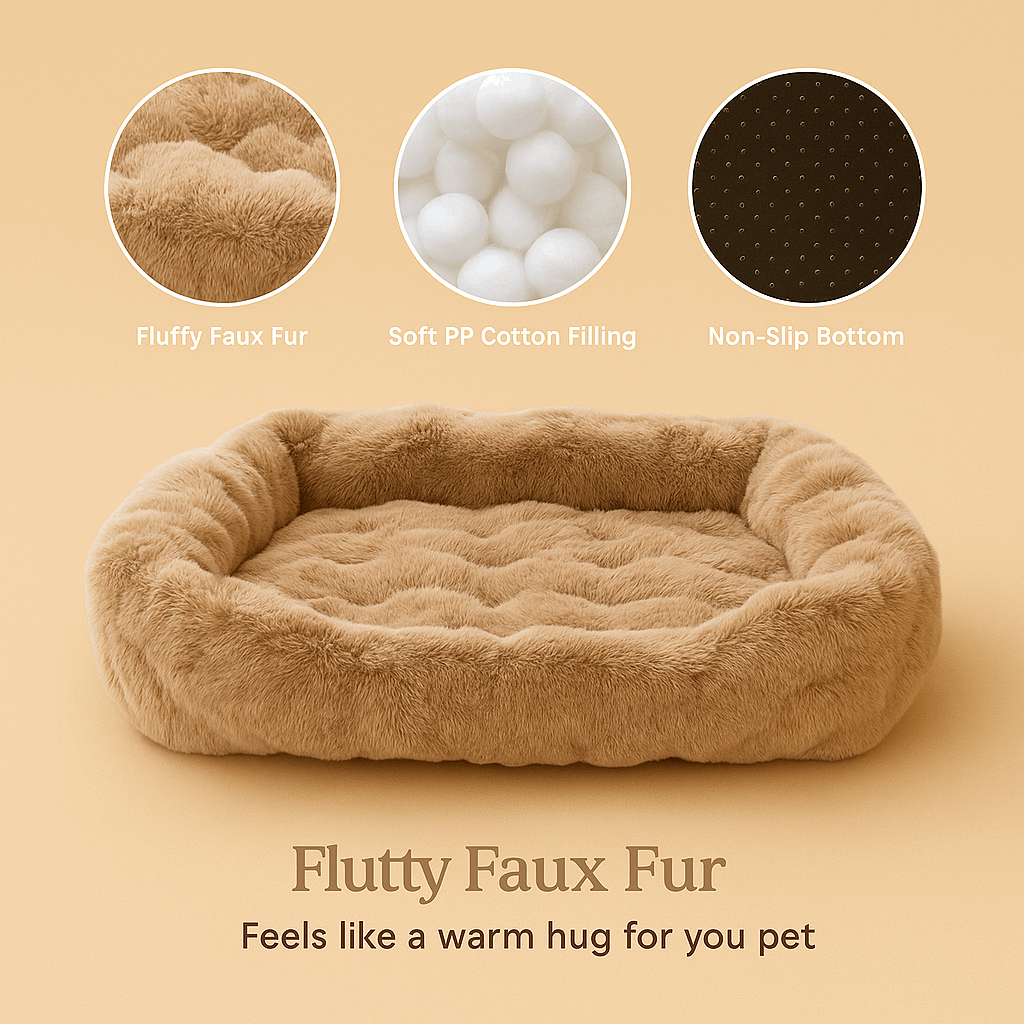 Luxury Fluffy Dog Bed
