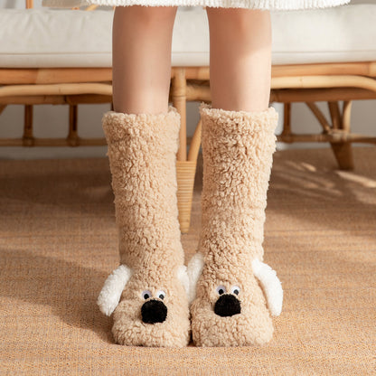 Cozy Thick Coral Fleece Non-Slip Slipper Socks
