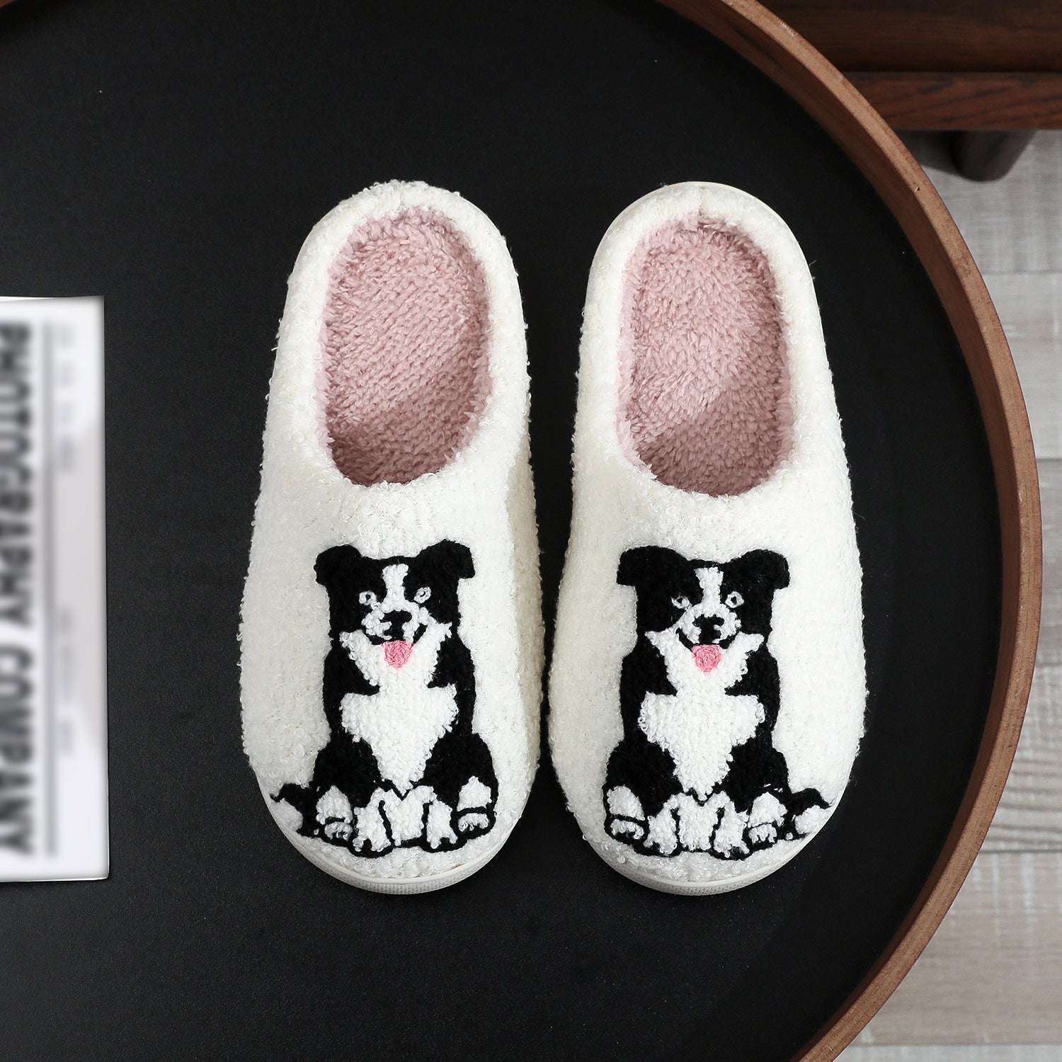 Cozy Plush Warm Dog Slippers For Women