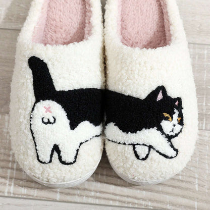Cozy Plush Warm Dog Slippers For Women