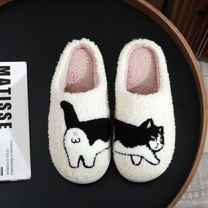 Cozy Plush Warm Dog Slippers For Women