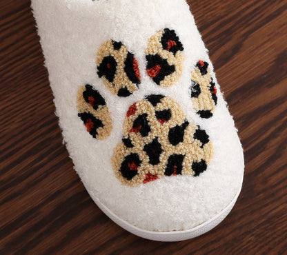 Cozy Plush Warm Dog Slippers For Women