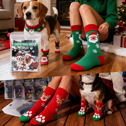 Matching Dog & Owner Christmas Socks