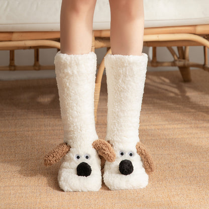 Cozy Thick Coral Fleece Non-Slip Slipper Socks