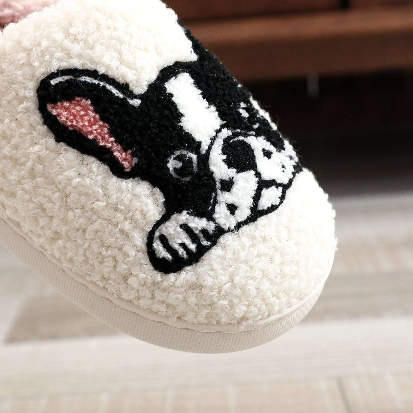 Cozy Plush Warm Dog Slippers For Women