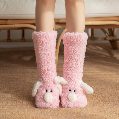 Cozy Thick Coral Fleece Non-Slip Slipper Socks