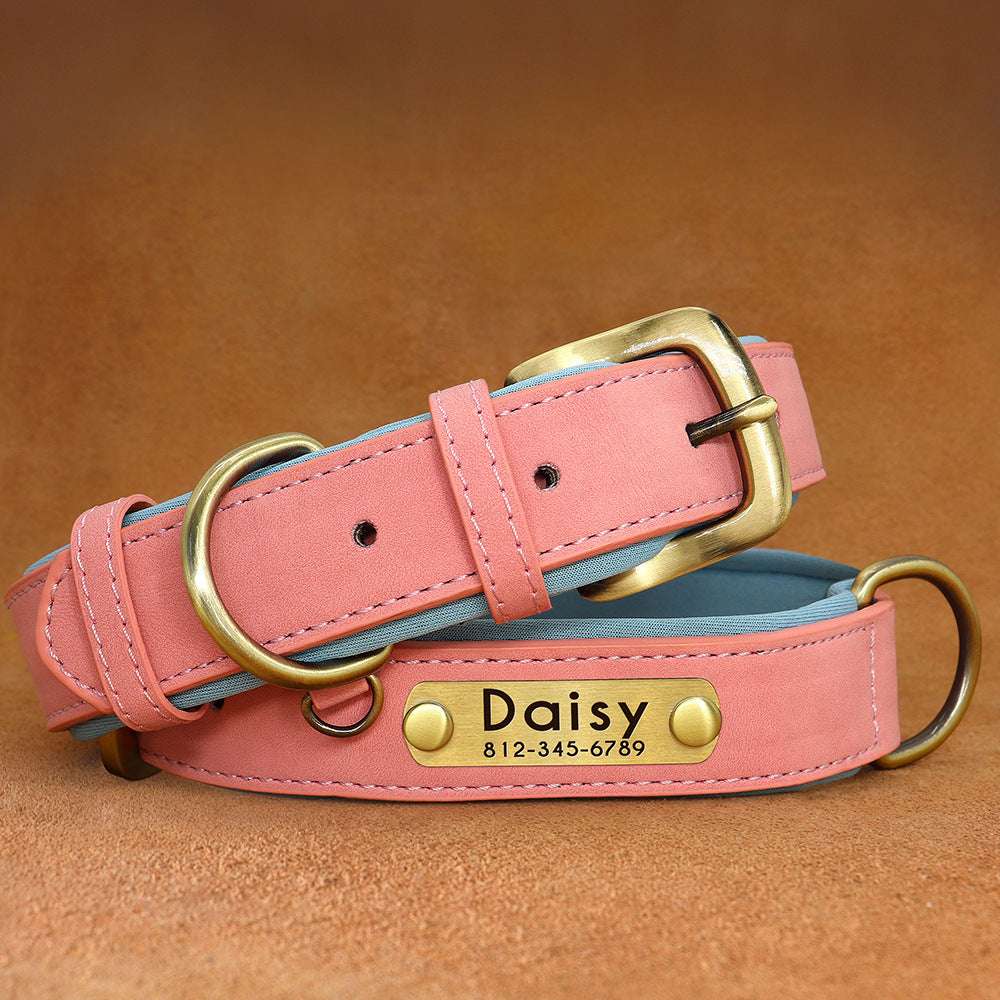 Personalized Leather Dog Collar