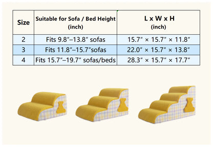 Cloud Plaid Pet Stairs