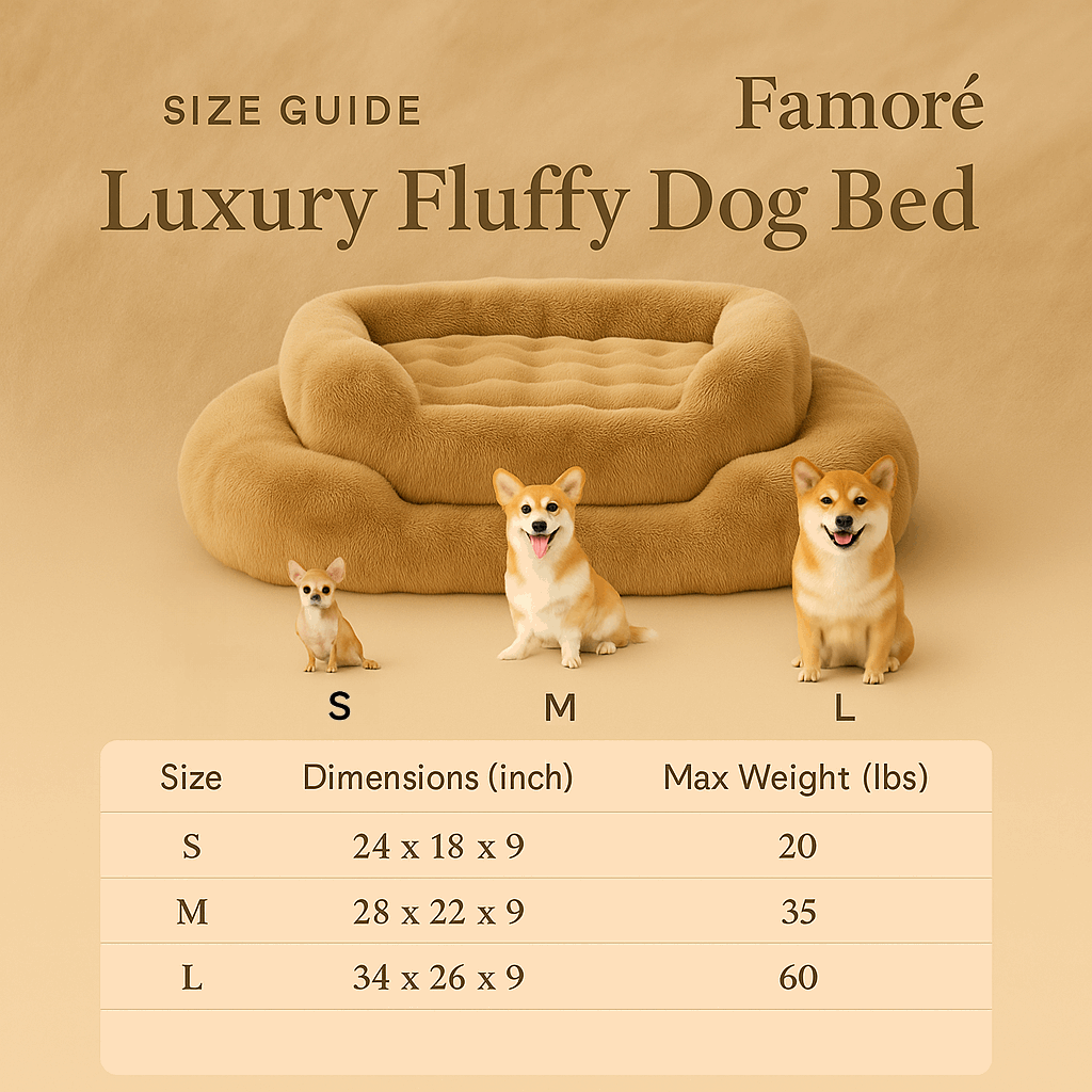 Luxury Fluffy Dog Bed