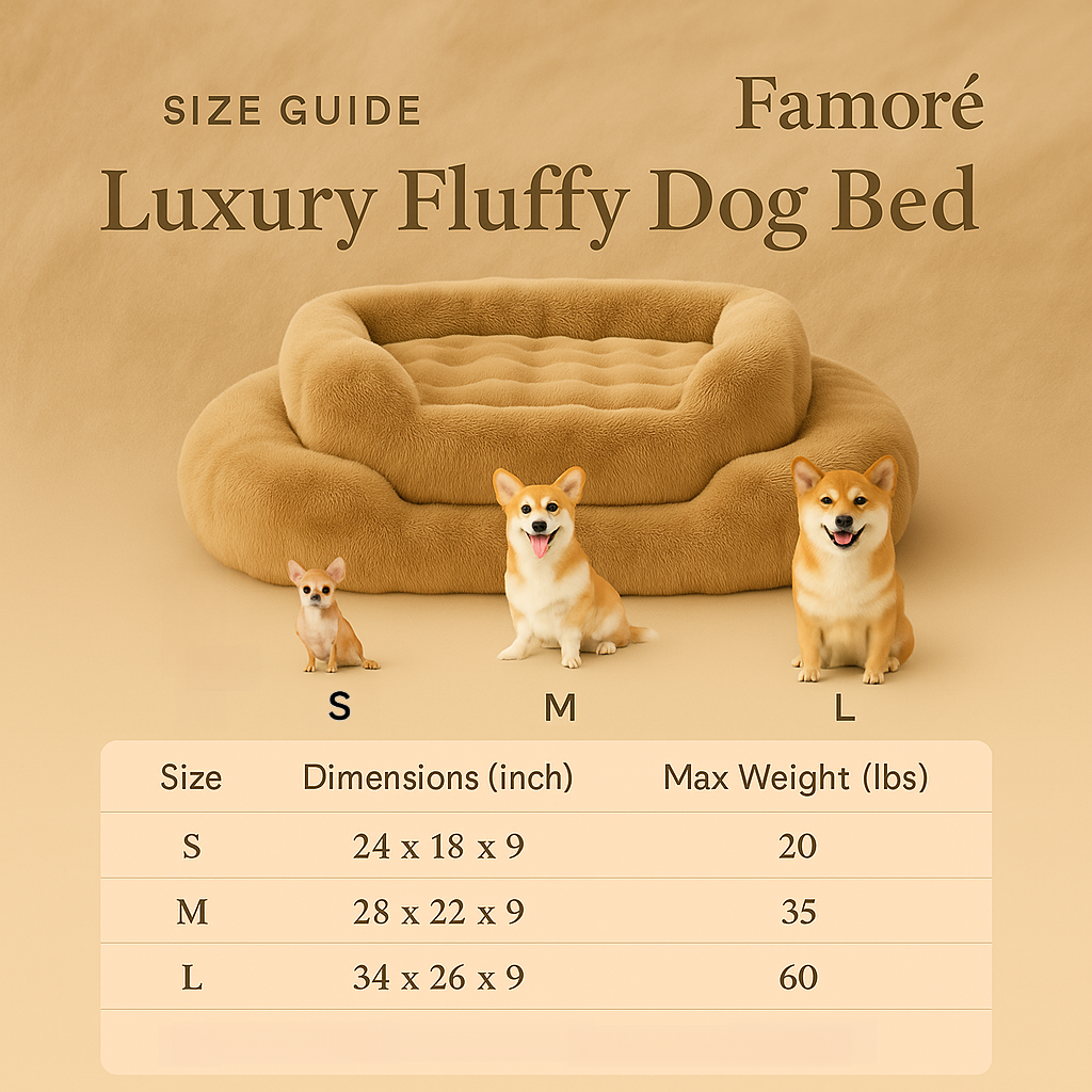 Luxury Fluffy Dog Bed