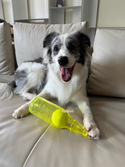 Rubber Bottle Squeaky Dog Toy | Interactive Dog Toy with Tennis Ball