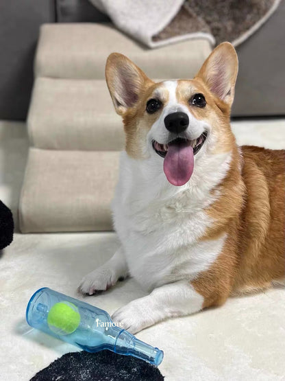 Rubber Bottle Squeaky Dog Toy | Interactive Dog Toy with Tennis Ball