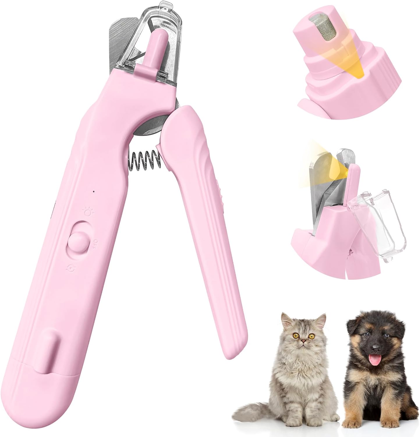 2-in-1 Pet Nail Trimmer & Grinder with LED Light